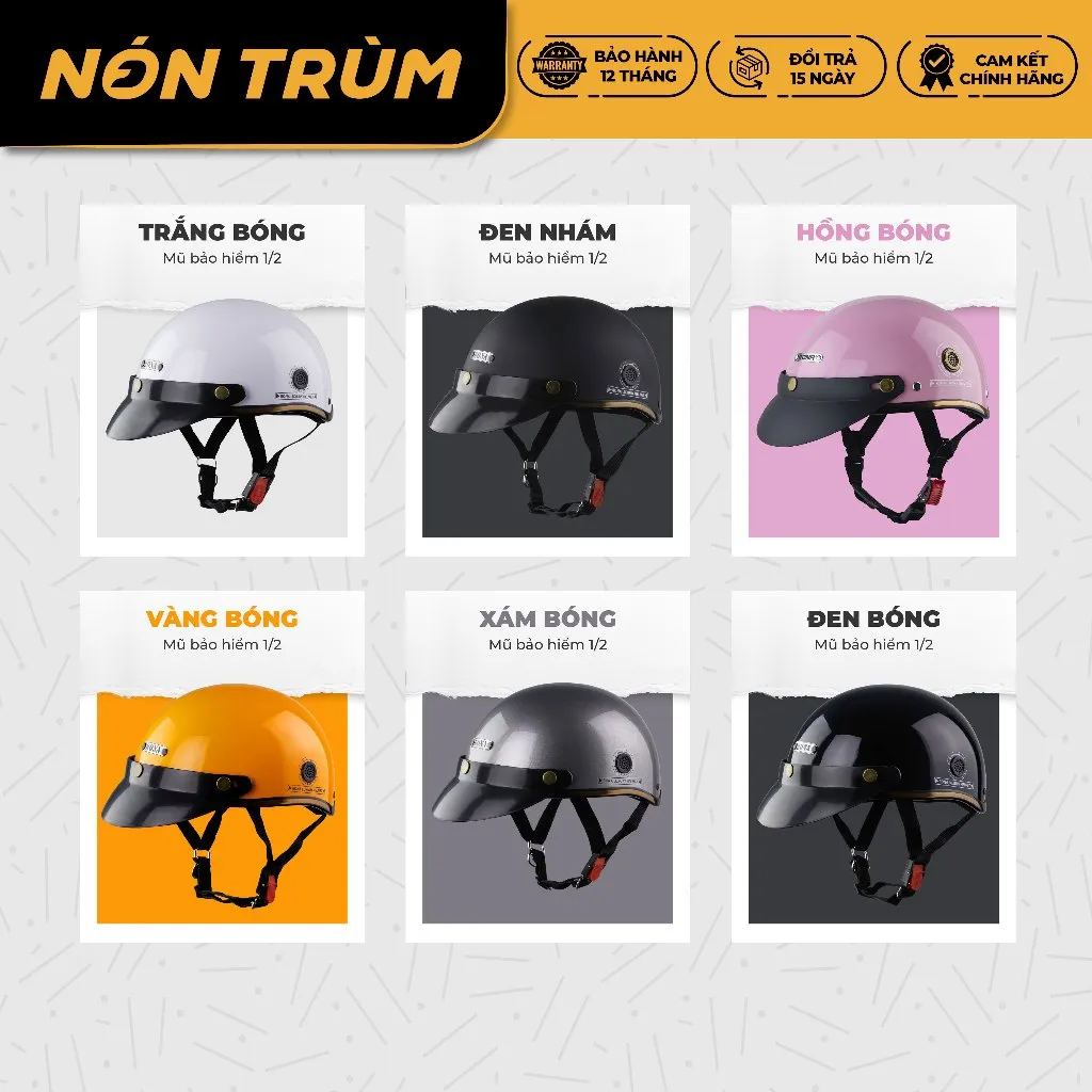 Ảnh Mũ bảo hiểm nửa đầu RONA haly luxury 2