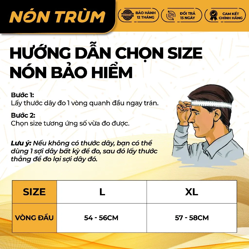 Ảnh Mũ bảo hiểm nửa đầu Royal M162 lưỡi trai size L và XL đi xe máy cho nam và nữ chính hãng 3