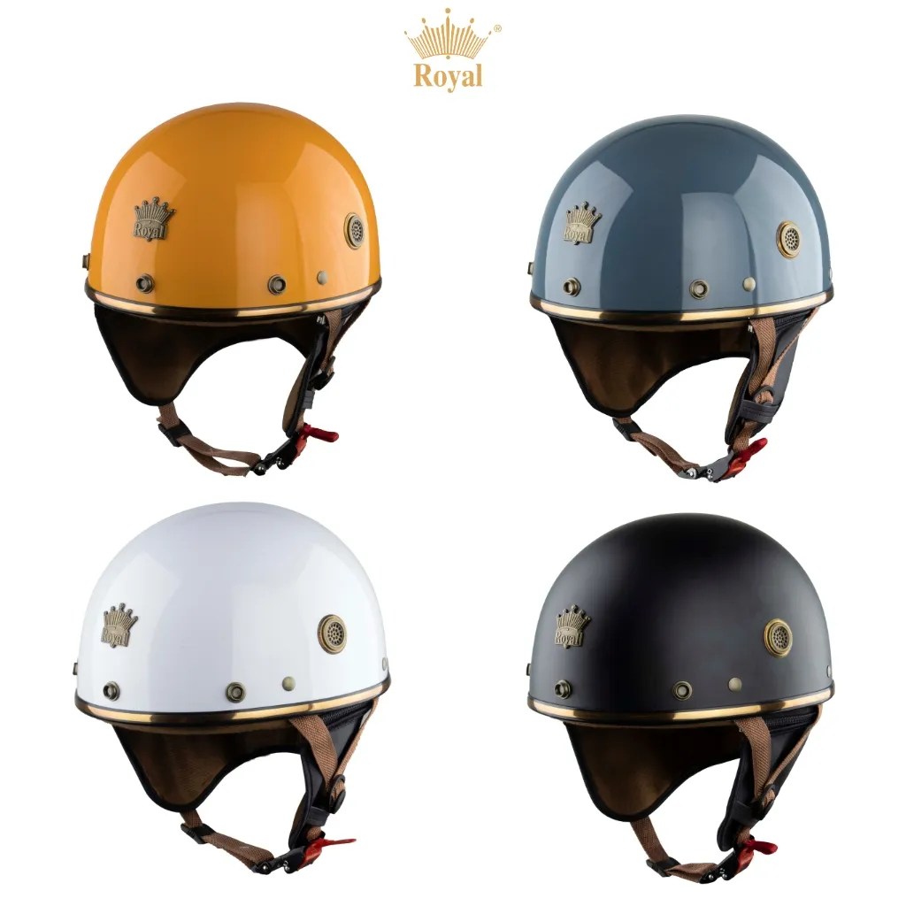 Ảnh Mũ Bảo Hiểm Nửa Đầu Royal M379 - Đệm Tai Tháo Rời -Tặng Kèm Lưỡi Trai - Kiều Dáng Classic - CHÍNH HÃNG -Bảo Hành 12Tháng 2