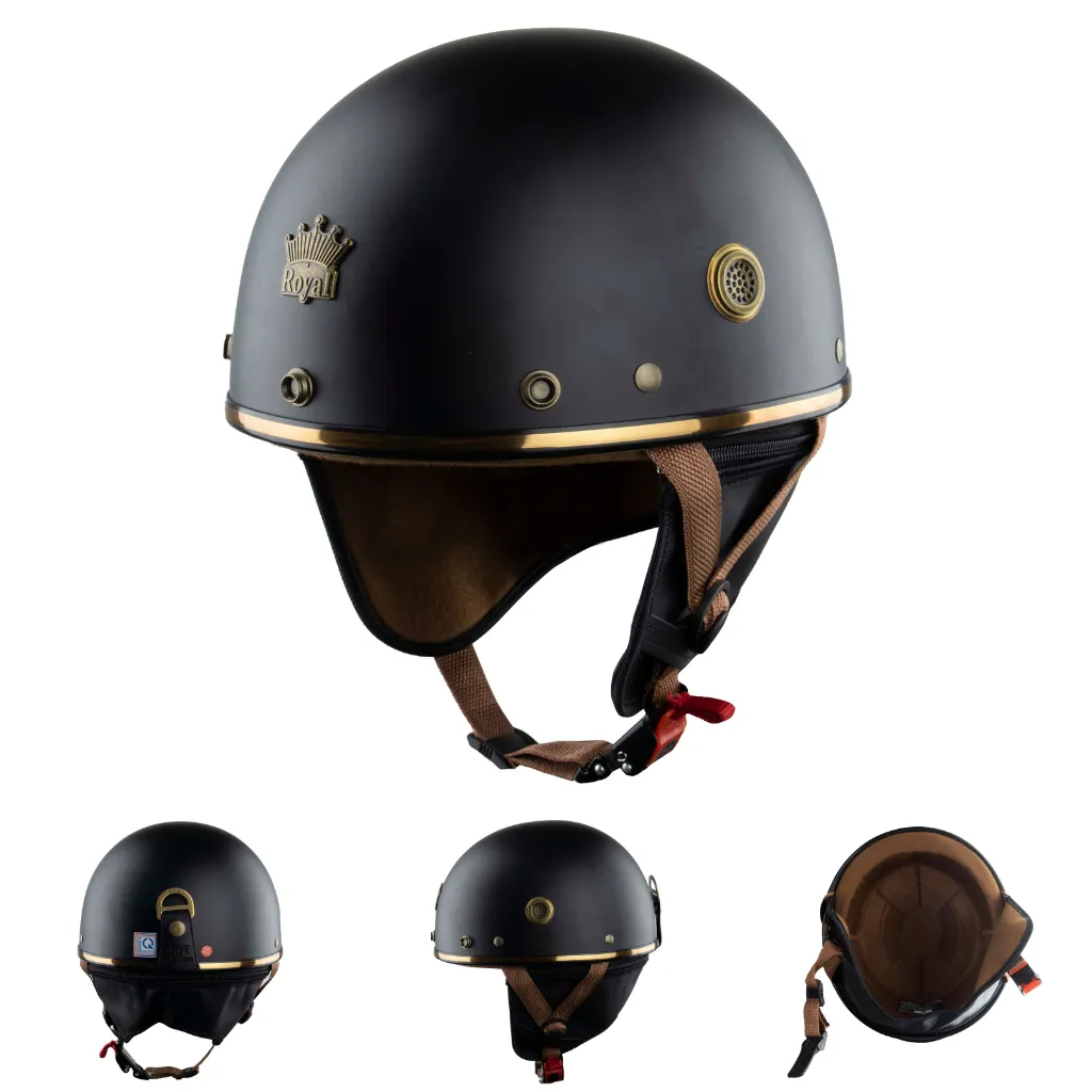 Ảnh Mũ Bảo Hiểm Nửa Đầu Royal M379 - Đệm Tai Tháo Rời -Tặng Kèm Lưỡi Trai - Kiều Dáng Classic - CHÍNH HÃNG -Bảo Hành 12Tháng 3