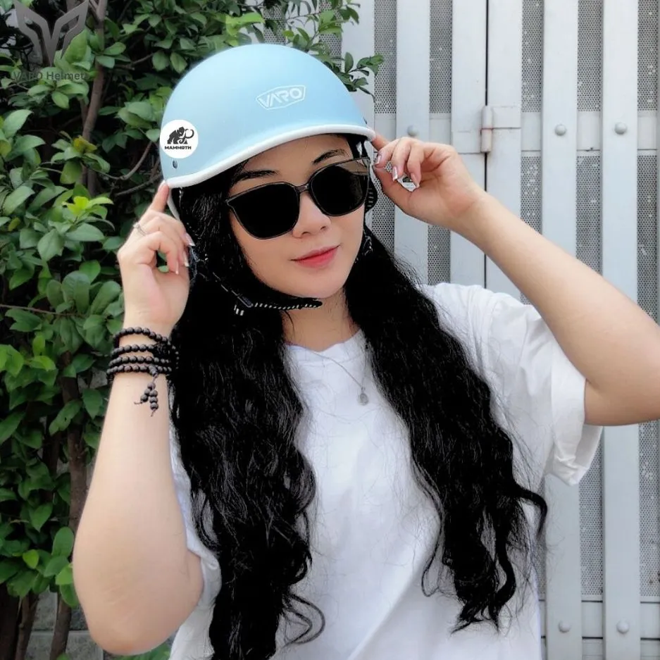 Ảnh Mũ Bảo Hiểm Nửa Đầu VAROHELMET Kiểu Nhật Dáng Cá Heo Freesize Cho Vòng Đầu 54-58cm-Bảo Hành 12 Tháng 3