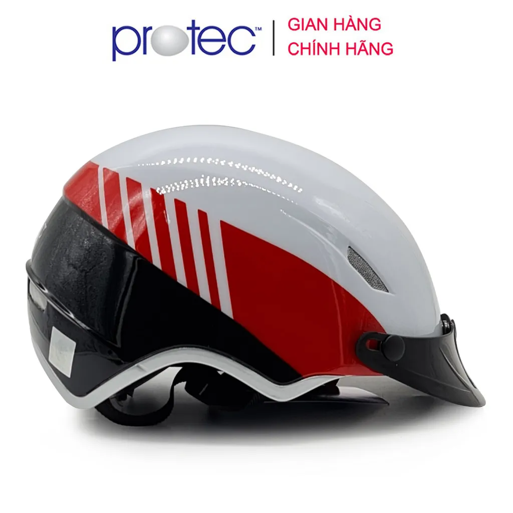 Ảnh Mũ bảo hiểm thời trang siêu nhẹ Protec IM01, nặng chỉ 415g, mẫu mới, an toàn gấp bội 3
