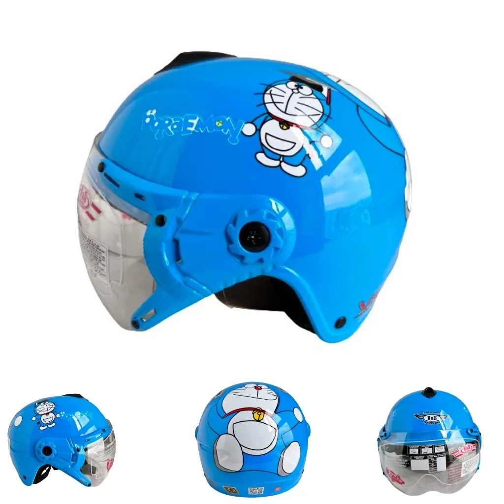 Ảnh Mũ bảo hiểm trẻ em có kính Hello kitty - công chúa - siêu nhân cho bé 3-6 tuổi V&S - dưới 18kg - VS103KS - có nhiều màu 1