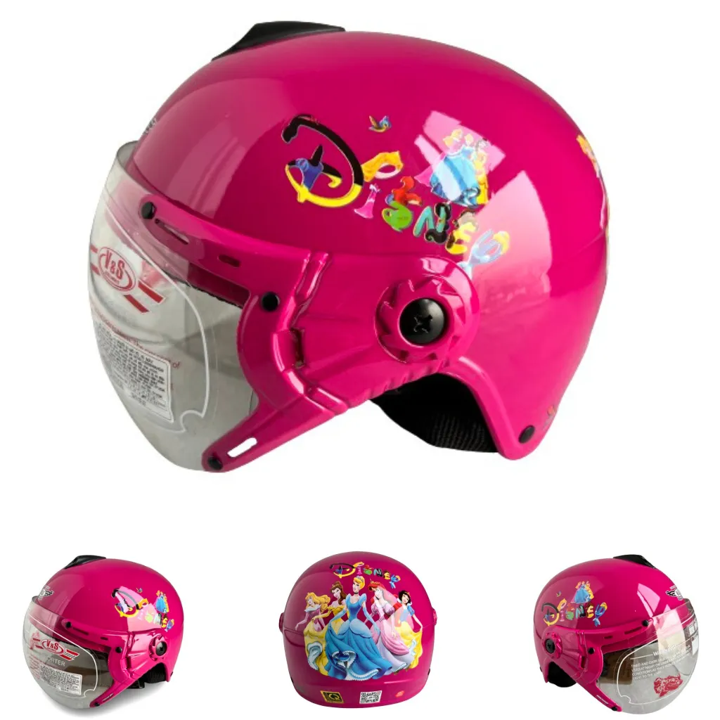 Ảnh Mũ bảo hiểm trẻ em có kính Hello kitty - công chúa - siêu nhân cho bé 3-6 tuổi V&S - dưới 18kg - VS103KS - có nhiều màu 4