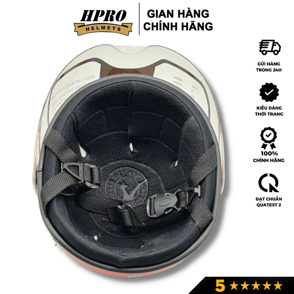 Ảnh Mũ bảo hiểm trẻ em có kính Hpro helmet, họa tiết cute đáng yêu, có tai ngộ nghĩnh, cho bé từ 3-8 tuổi 4