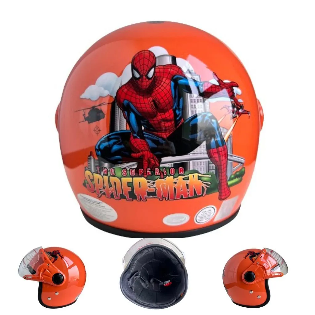 Ảnh Mũ bảo hiểm trẻ em trùm đầu - BKtec BK32 Spider Man - Dành cho bé Nặng dưới 25kg - Bé từ 4 đến 8 tuổi - Vòng đầu 50-52cm 3