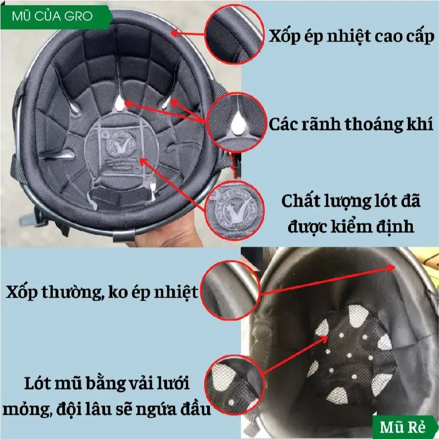 Ảnh Mũ bảo hiểm trơn 1/2, nón bảo hiểm nửa đầu màu sơn trơn kính phi công, giá rẻ nhiều màu nam nữ siêu cute 4
