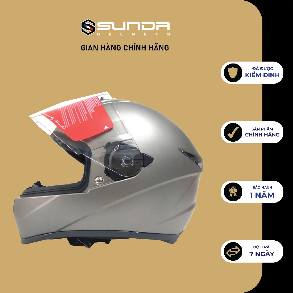 Ảnh Mũ bảo hiểm trùm đầu cao cấp SUNDA 821 – chính hãng 2