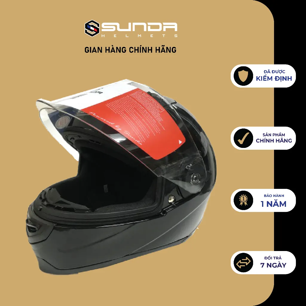 Ảnh Mũ bảo hiểm trùm đầu cao cấp SUNDA 821 – chính hãng 4