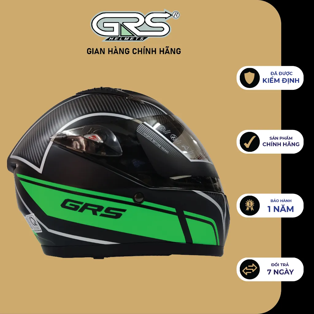 Ảnh Mũ bảo hiểm trùm đầu GRS A801k nhiều màu - hàng chính hãng 2