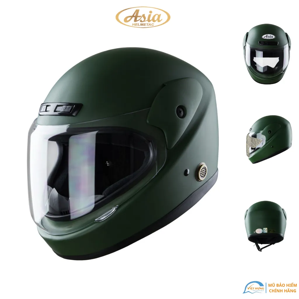 Ảnh Mũ bảo hiểm trùm đâu kính chống lóa Asia MT120 bảo hành 12 tháng - Size đầu 57-59cm 1