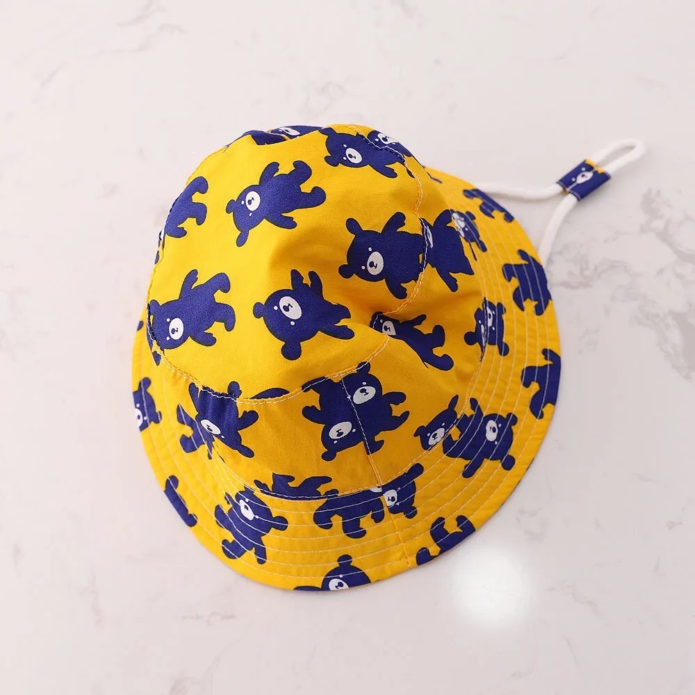 Ảnh Mũ cho bé trai bé gái 1989KIDS vành bucket phù hợp trẻ em từ 1 đến 6 tuổi vòm 50-54cm,chất liệu cotton thấm hút mồ tốt 4