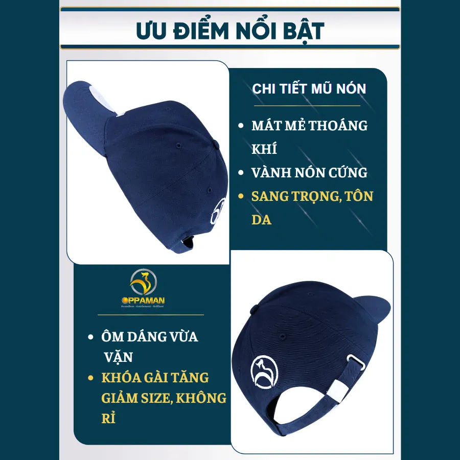 Ảnh Mũ lưỡi trai nam cao cấp nón kết kaki nam kiểu đẹp xịn basic trơn kaki cotton thoáng mát ON5 OPPAMAN 2