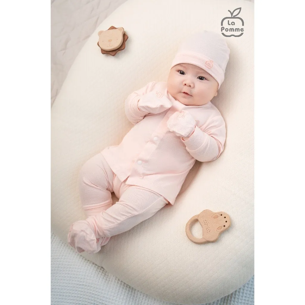 Ảnh Mũ sơ sinh La Pomme mềm mịn 4
