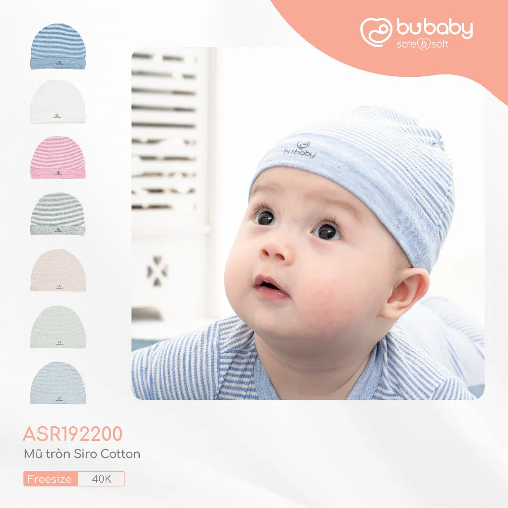 Ảnh Mũ sơ sinh, mũ tròn sơ sinh cho bé Joyful BU Baby ASR192200 | Phụ kiện BU Baby 4