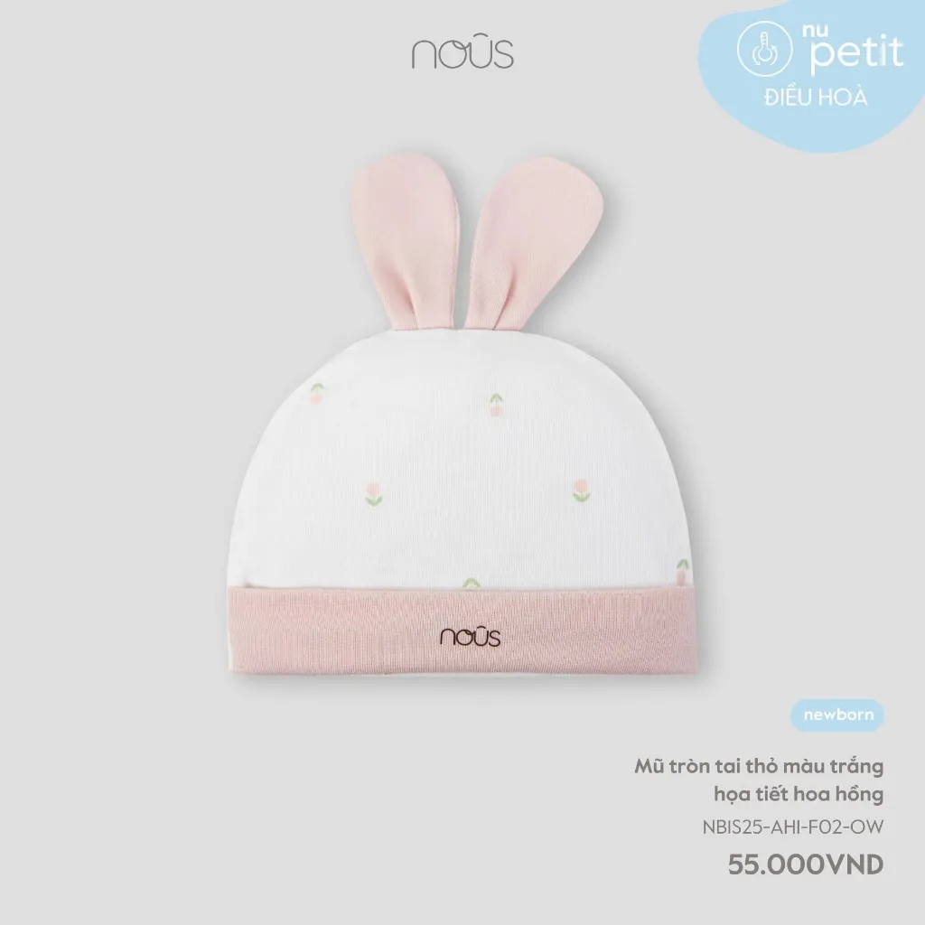 Ảnh Mũ tròn Nous freesize cho bé dưới 6kg 2