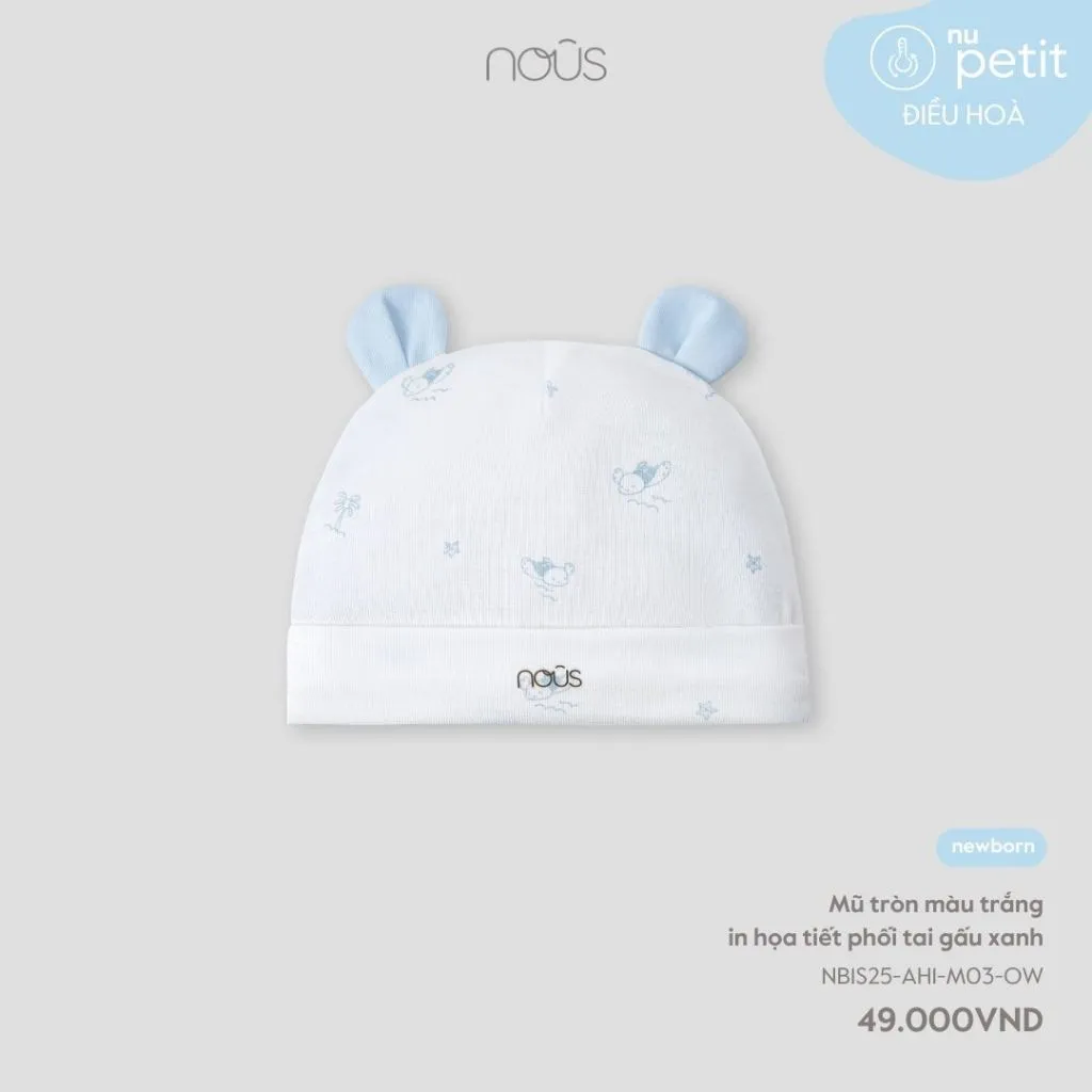 Ảnh Mũ tròn Nous freesize cho bé dưới 6kg 4