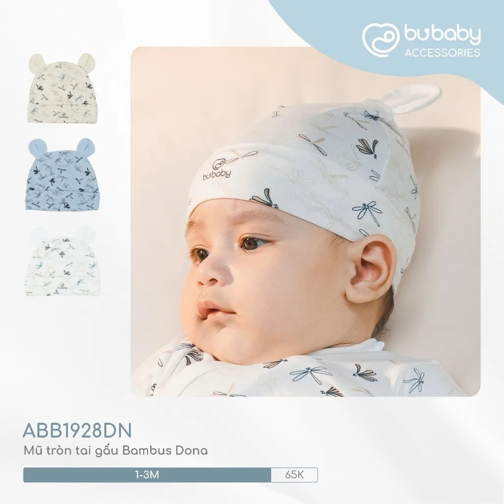 Ảnh Mũ tròn tai gấu Bambus Bubaby cho bé yêu 4