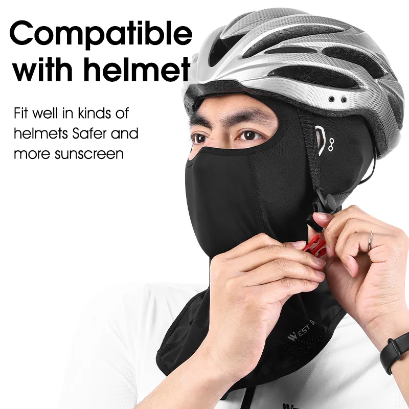 Ảnh Mũ Trùm Đầu WEST BIKING Chất Liệu Lụa Băng Thoáng Khí Thoải Mái Lót Mũ Bảo Hiểm Khi Chạy Xe Máy 3