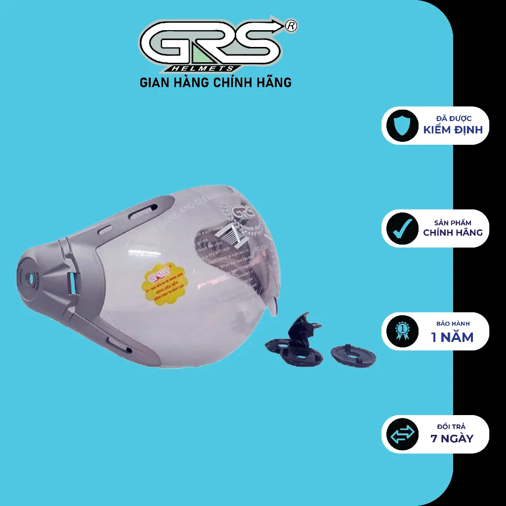 Ảnh MUA 2 GIẢM 7%-Bộ ốc vít nhựa gắn kính, phụ kiện gắn mũ nón bảo hiểm GRS chính hãng 1