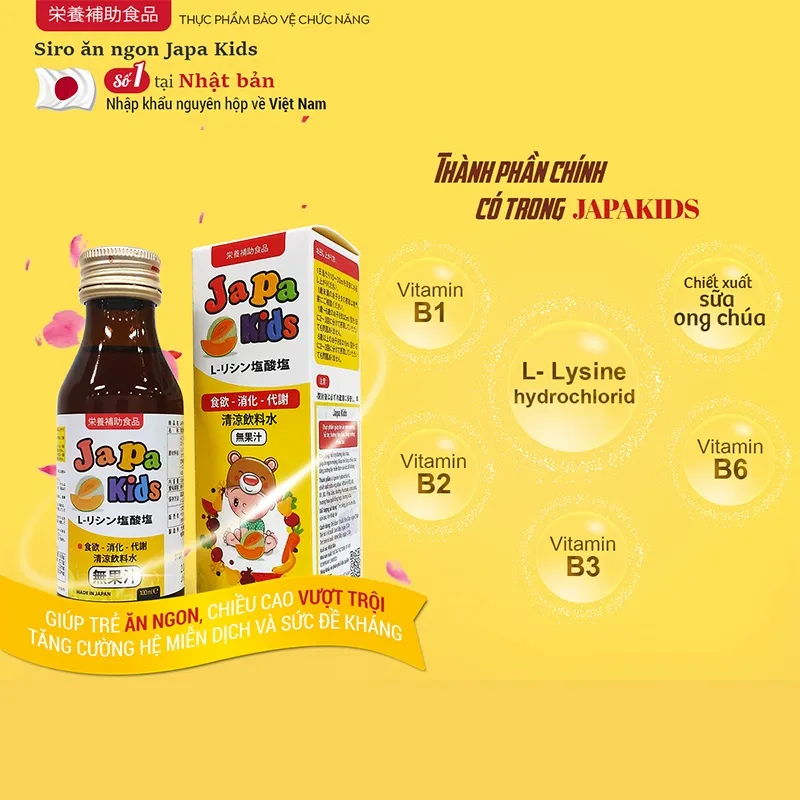 Ảnh Mua 3 Tặng 1 Japa Kids  kích thích ăn ngon tăng cân tăng chiều cao Cho Bé 100ml 3