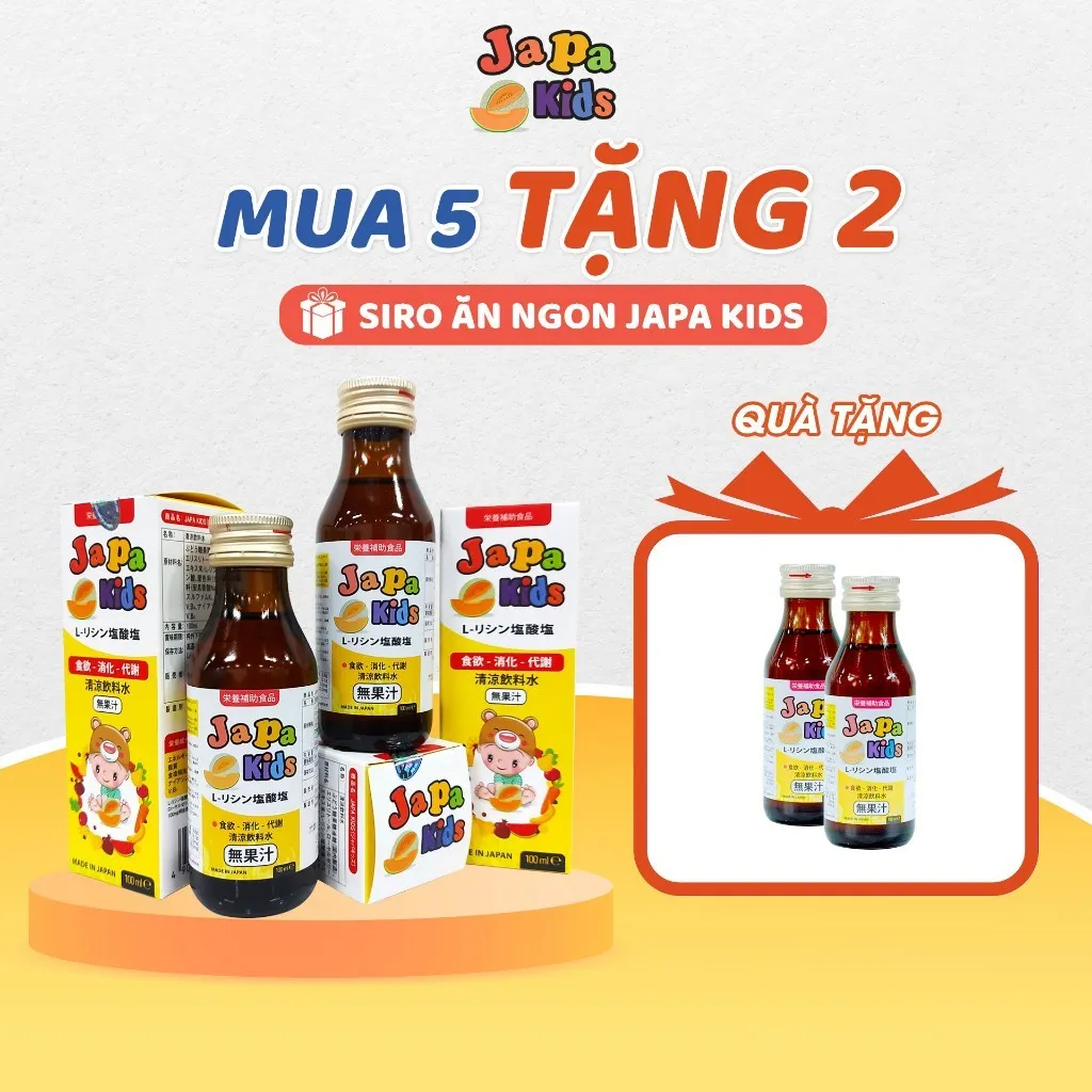 Ảnh Mua 5 Tặng 2 Japa Kids  kích thích ăn ngon, tăn cân tăng chiều cao cho bé 100ml 1