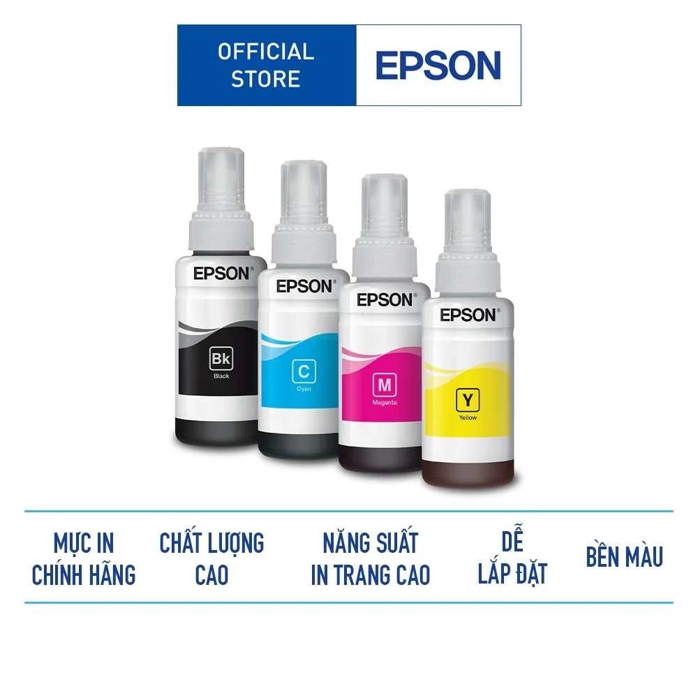 Ảnh Mực Máy In Chính Hãng Epson T664 Dùng Cho Máy L310/L360/L1300/L120/L121/L1300... Giúp Chất Lượng Hình In Sống Động 1