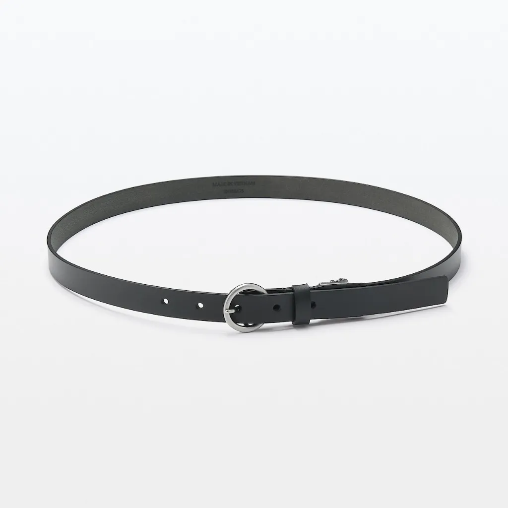 Ảnh MUJI THẮT LƯNG BẢN MẢNH DA THUỘC THẢO MỘC CÓ THỂ ĐIỀU CHỈNH 4