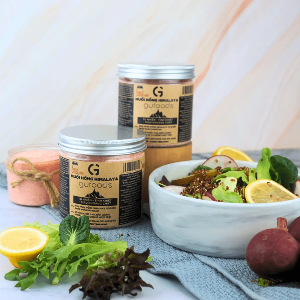 Ảnh Muối hồng Himalaya GUfoods (dạng hạt mịn) - Tự nhiên, Eat Clean, Giàu khoáng chất, Không phụ gia (túi 100g / hũ 400g) 2