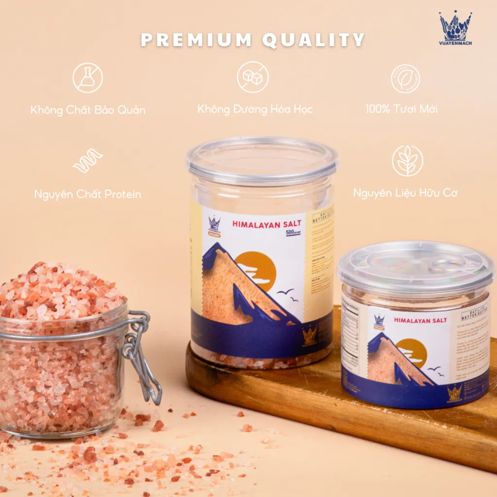Ảnh Muối hồng Himalaya VUA YẾN MẠCH nhập khẩu Pakistan chính hãng chuyên dùng nấu ăn 2