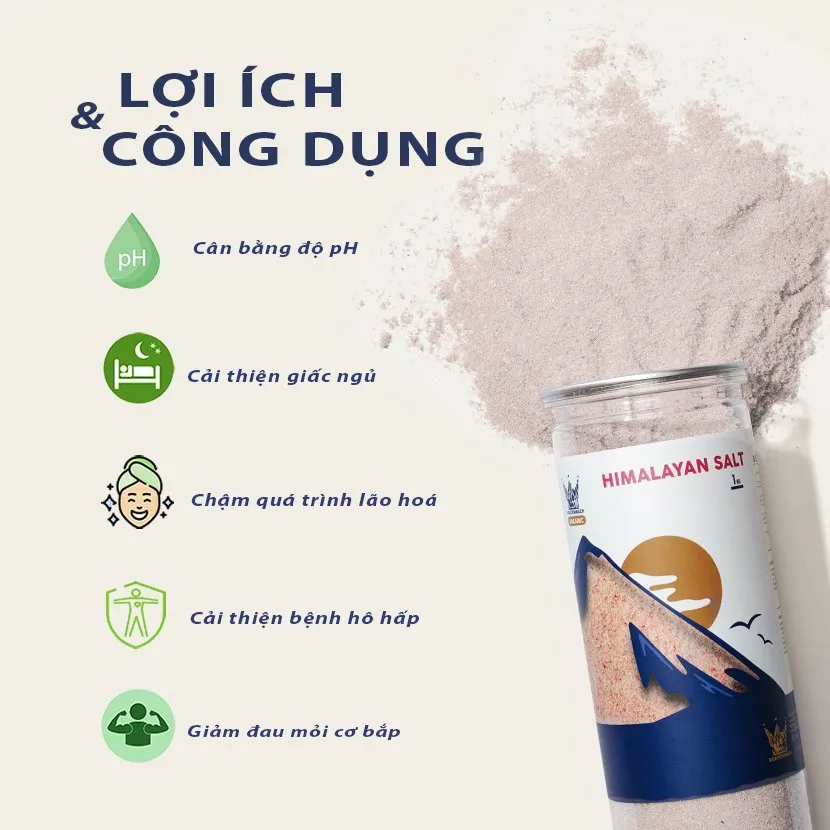 Ảnh Muối hồng Himalaya VUA YẾN MẠCH nhập khẩu Pakistan chính hãng chuyên dùng nấu ăn 4