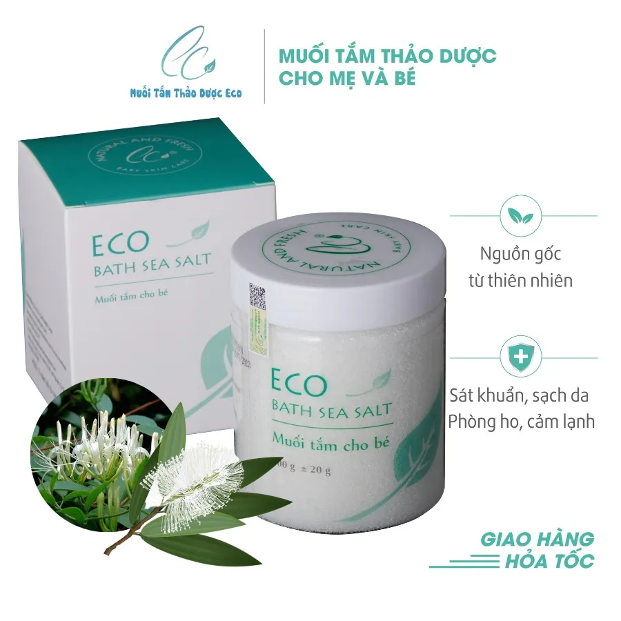 Ảnh Muối tắm bé HTX Sinh Dược 400g 3