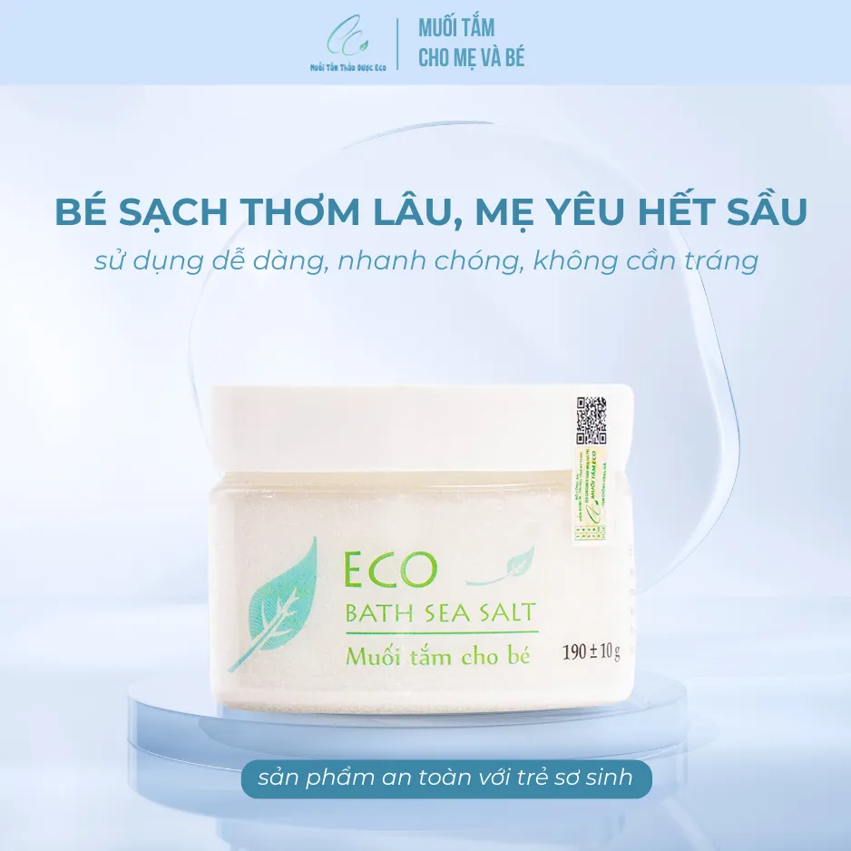 Ảnh Muối tắm bé Sinh Dược 200g 1