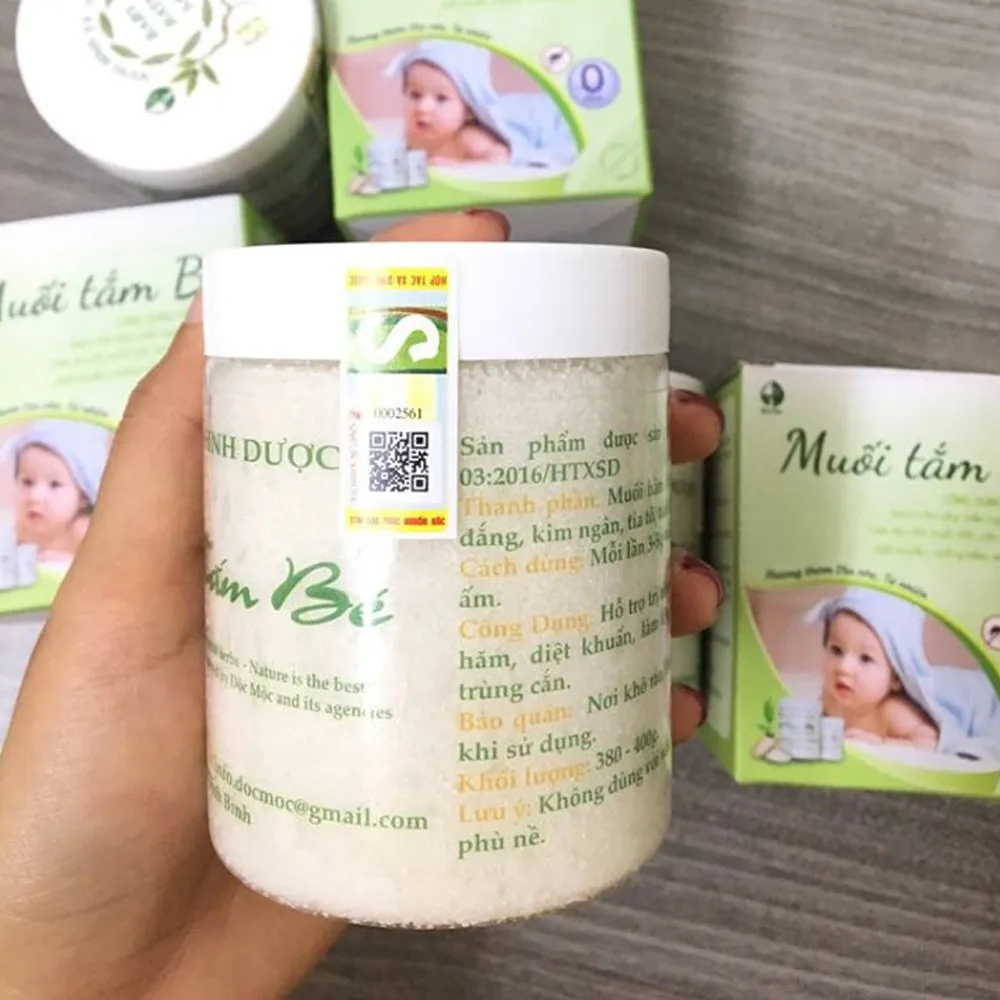 Ảnh Muối Tắm Bé Sinh Dược Độc Mộc, Muối Tắm Bé Lặn Rôm Sẩy, Dịu Sài ,Kê, Da Mịn Màng  400g 3