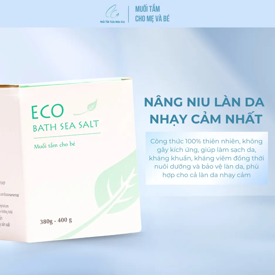 Ảnh Muối tắm bé Sinh Dược Eco 400g combo 3 tặng 1 3