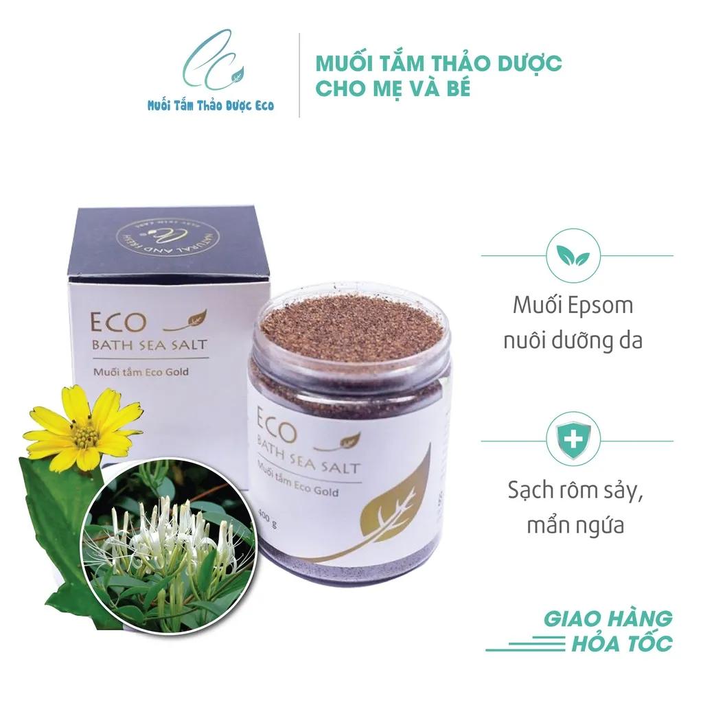 Ảnh Muối tắm cho bé Sinh Dược Eco Gold 370g 2