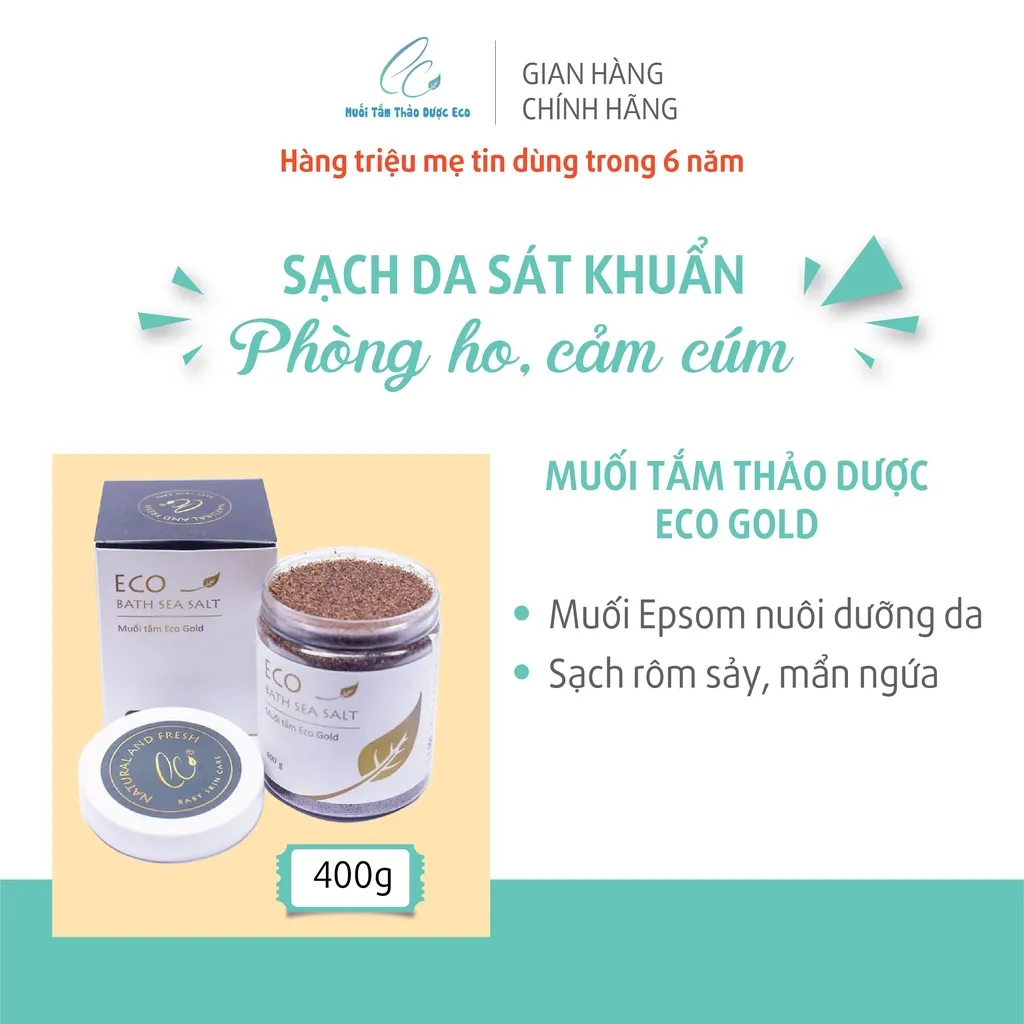 Ảnh Muối tắm cho bé Sinh Dược Eco Gold 370g 3