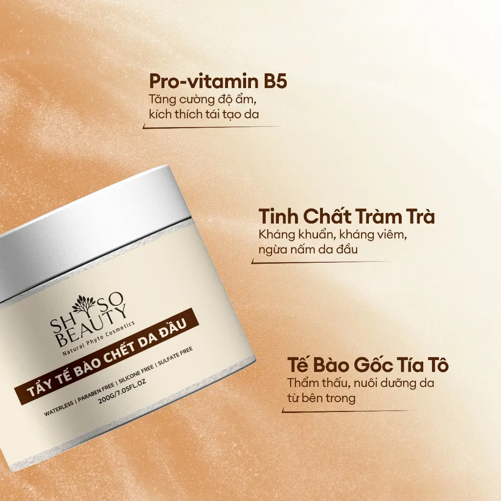 Ảnh Muối Tẩy Tế Bào Chết Da Đầu SHSO Beauty Sea Salt Treatment Hair Scalp Cà Phê & Sữa Dừa Phục Hồi Tóc Hư Tổn - 200 gram 2