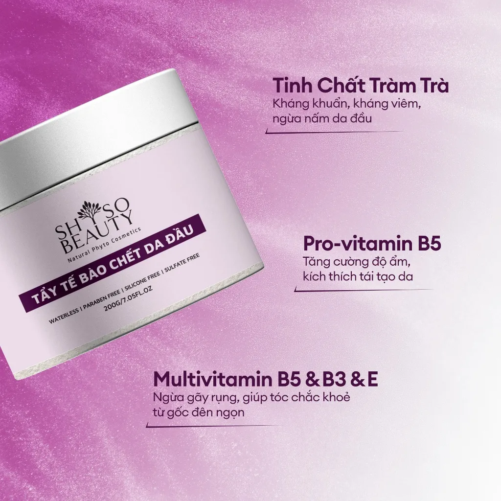 Ảnh Muối Tẩy Tế Bào Chết Da Đầu SHSO Beauty Sea Salt Treatment Hair Scalp Tía Tô & Bạc Hà Mát Lạnh, Kiểm Soát Dầu - 200 gram 1