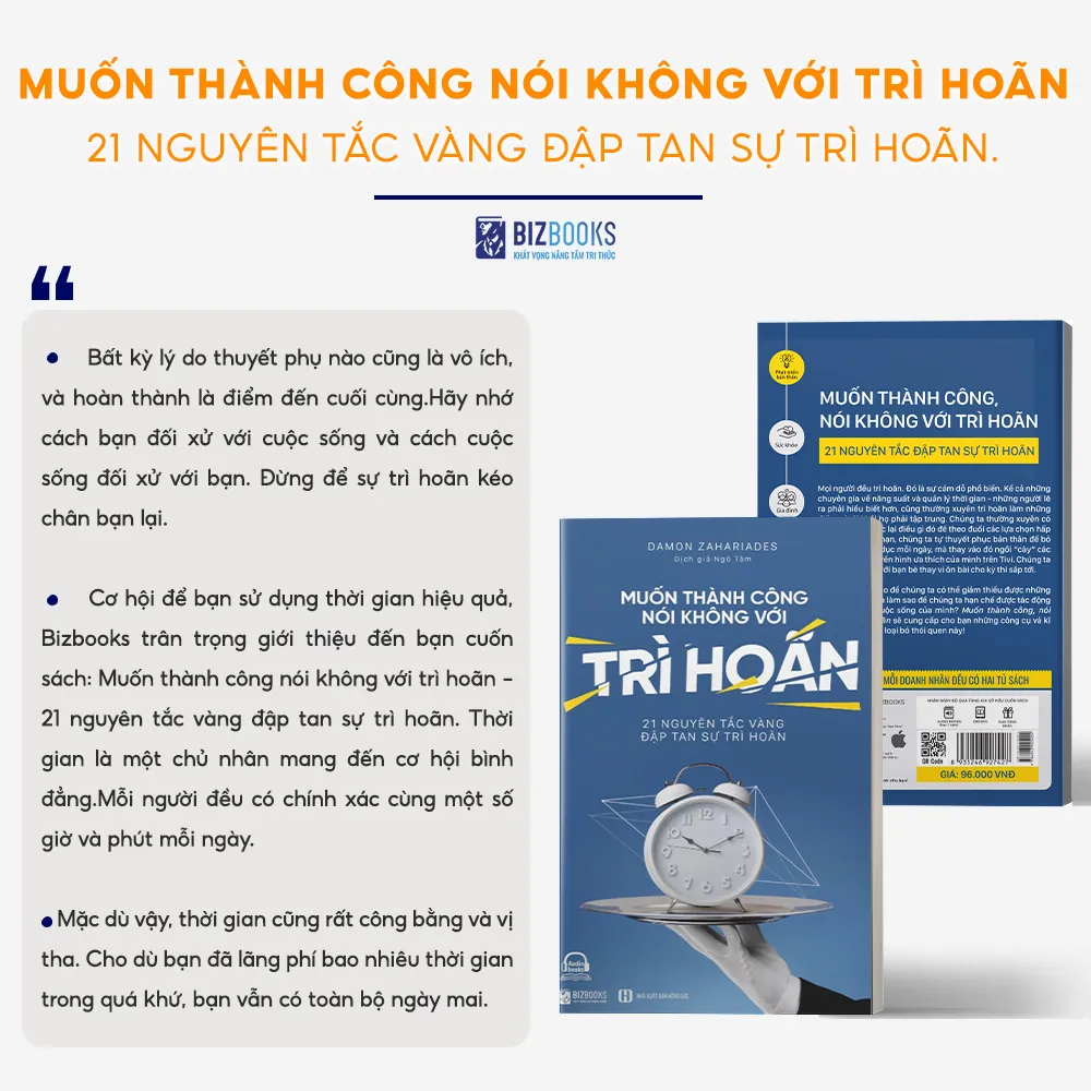 Ảnh Muốn Thành Công Nói Không Với Trì Hoãn: 21 Nguyên Tắc Vàng Đập Tan Sự Trì Hoãn - Sách Phát Triển Bản Thân Bizbooks 4