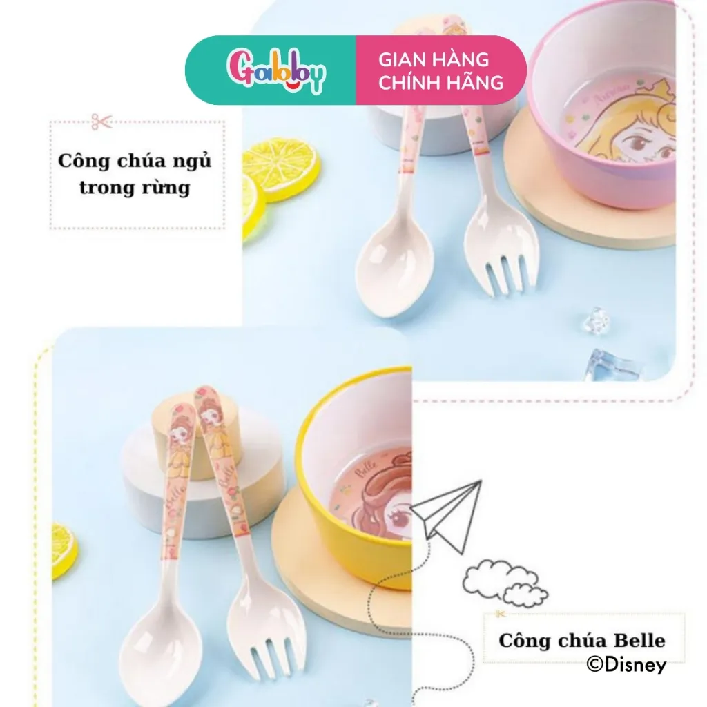 Ảnh Muỗng/Thìa Tròn, Muỗng Soup, Nĩa Ăn Dặm Nhựa Melamine Disney/Marvel Đáng Yêu Cho Bé 4