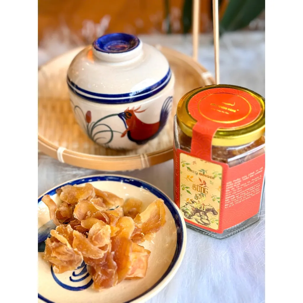 Ảnh Mứt Gừng Dẻo Sấy Lạnh Nguyên Chất Kim Cương Vàng Lọ 100 Gram 3