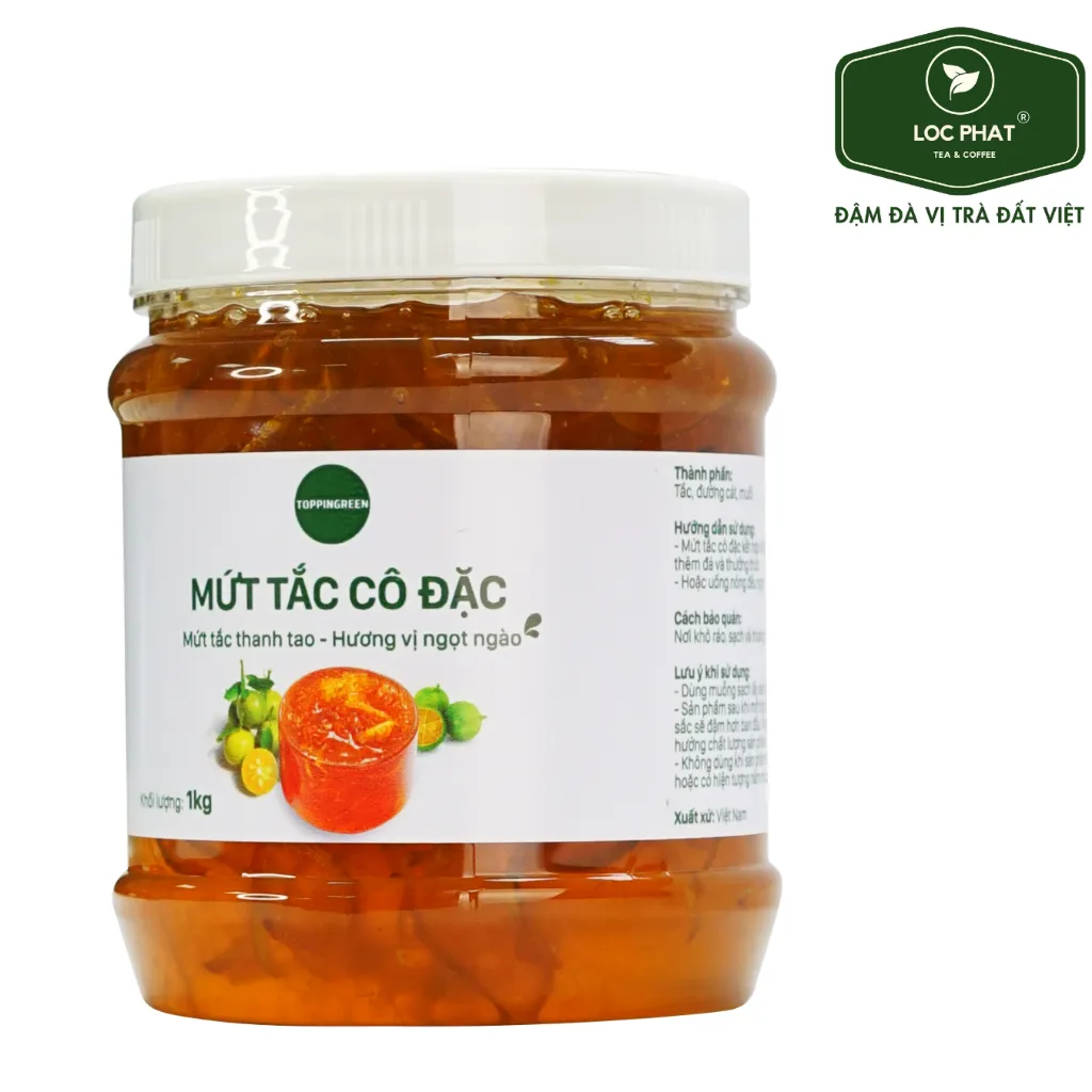 Ảnh MỨT TẮC CÔ ĐẶC TOPPINGREEN 1KG (12 HỘP/THÙNG) 1