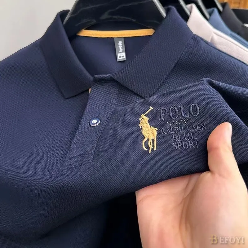 Ảnh Nam Paul Witt Thêu Phiên Bản Hàn Quốc Kháng Khuẩn Nhanh Khô Tay Ngắn POLO Sugi Trung Niên Áo Thun Cổ Lật Rời Kinh Doanh Top WL003 3