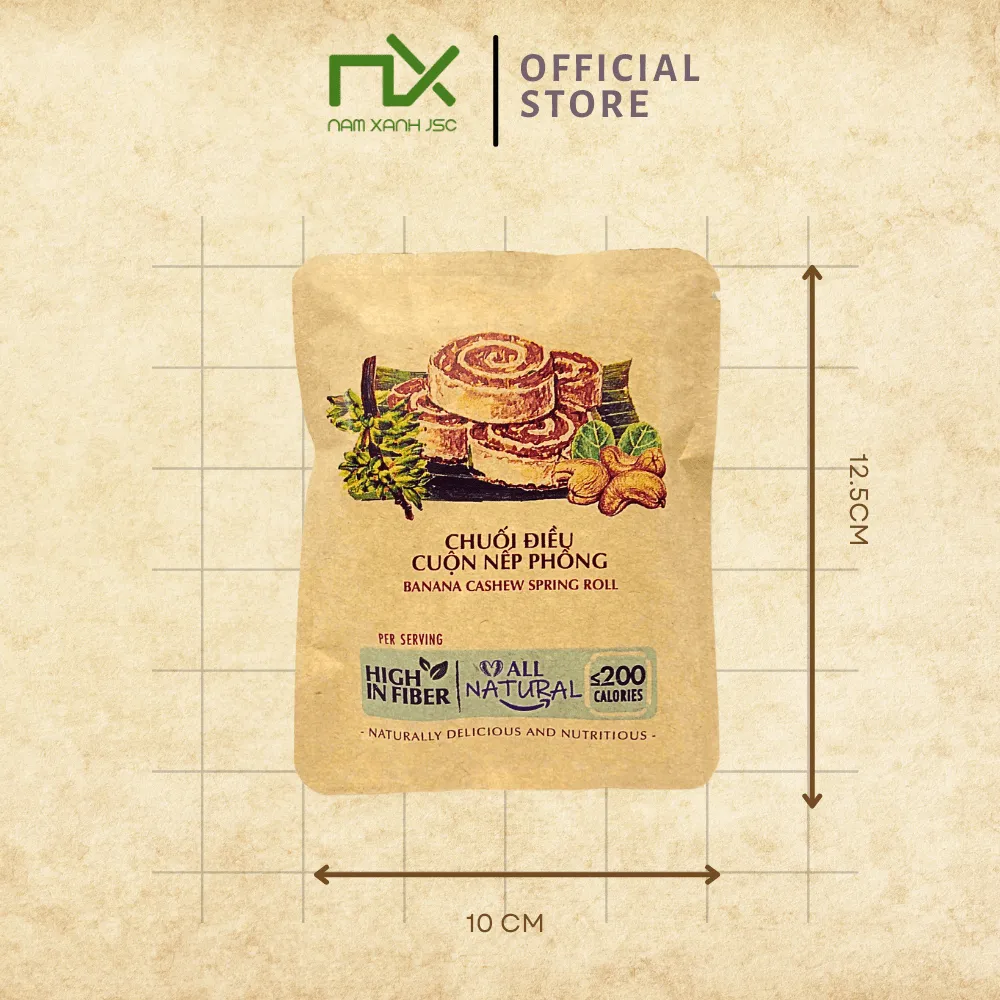 Ảnh Nam Xanh Chuối điều cuộn nếp phồng túi 40g 3