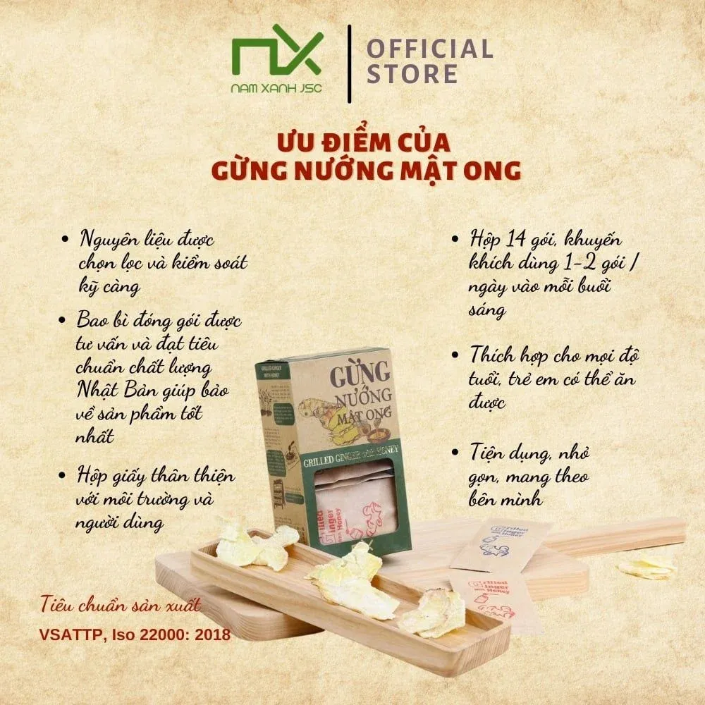 Ảnh Nam Xanh Gừng Nướng Mật Ong Ginger Honey Hộp 80g(110g) 3