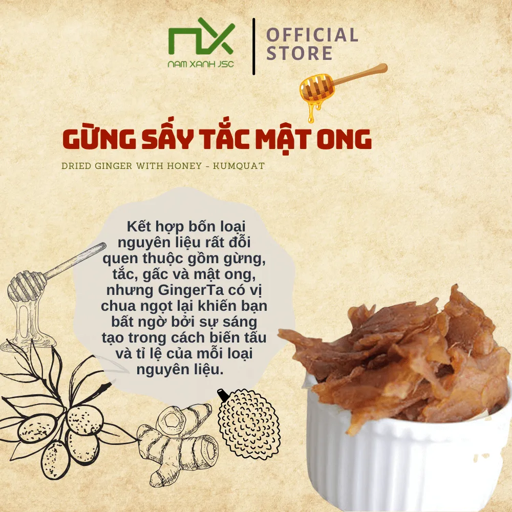 Ảnh Nam Xanh Gừng Sấy Tắc Mật Ong Nam Xanh 1