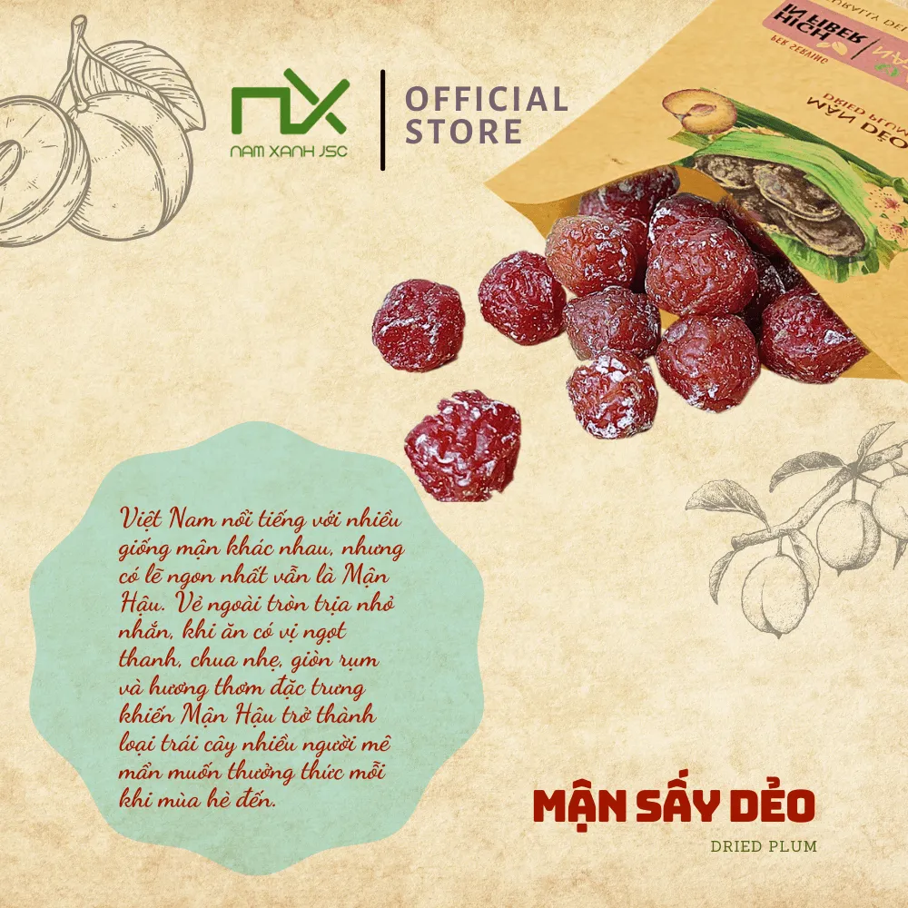 Ảnh Nam Xanh Mận Sấy Dẻo 50g (60g) 1
