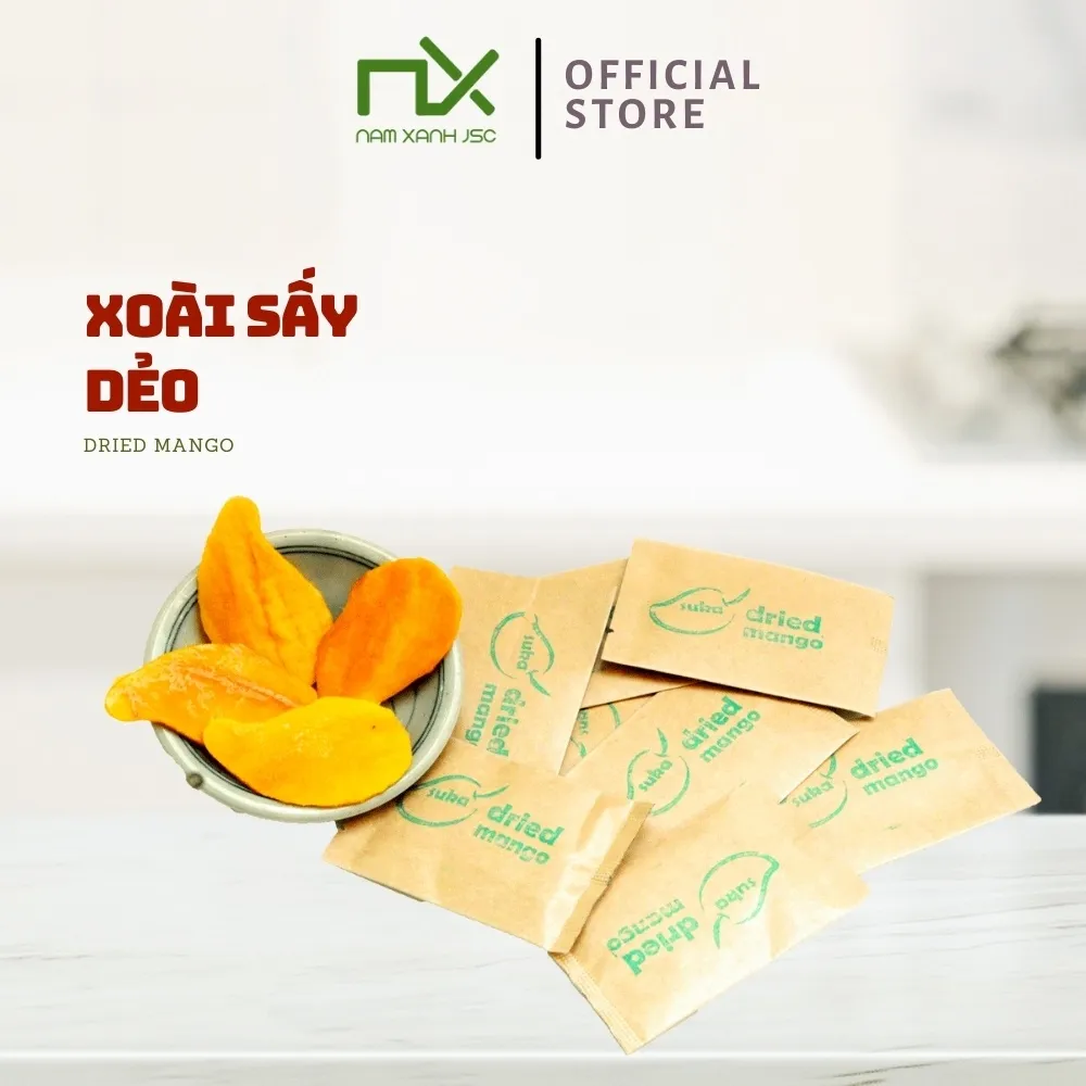 Ảnh Nam Xanh Mứt Xoài Sấy Dẻo Chua Ngọt Dried Mango Loại 1 Túi 10 Miếng 1
