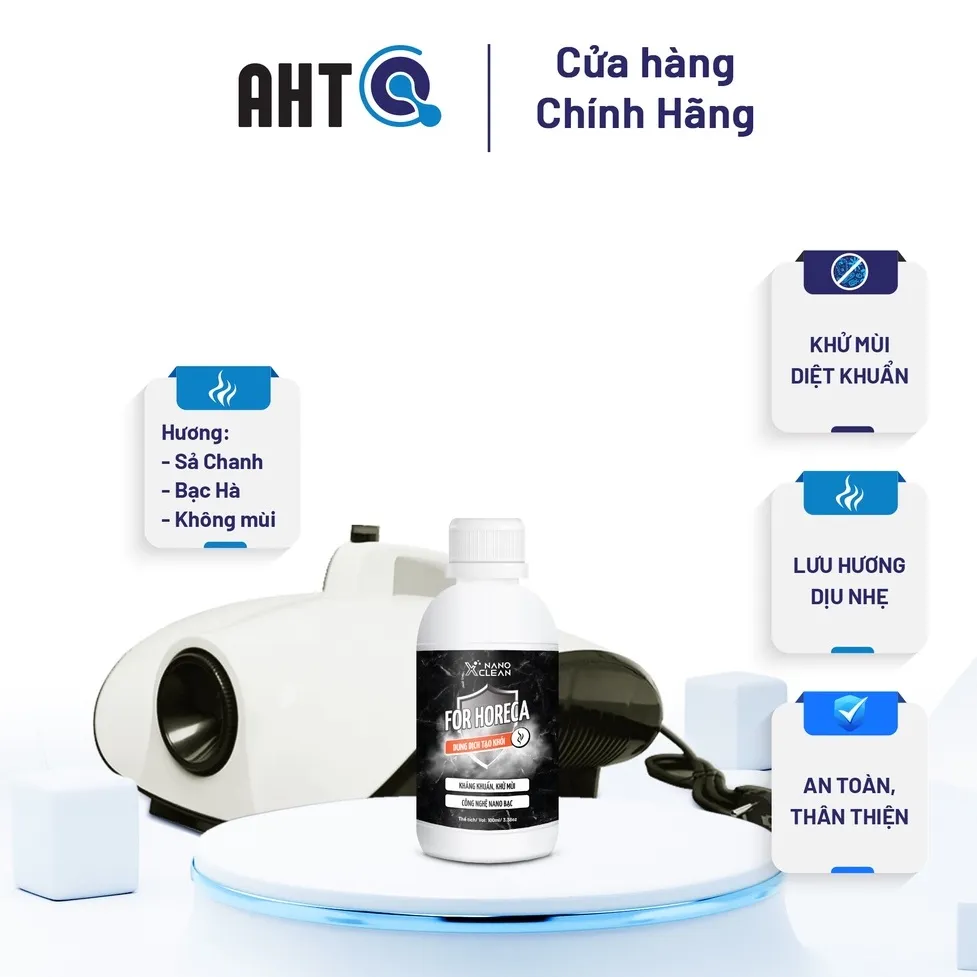 Ảnh Nano bạc tạo khói, phun khói Nano Xclean For Horeca - khử khuẩn, khử mùi nội thất ô tô, mùi hải sản, ẩm mốc 100ml 2